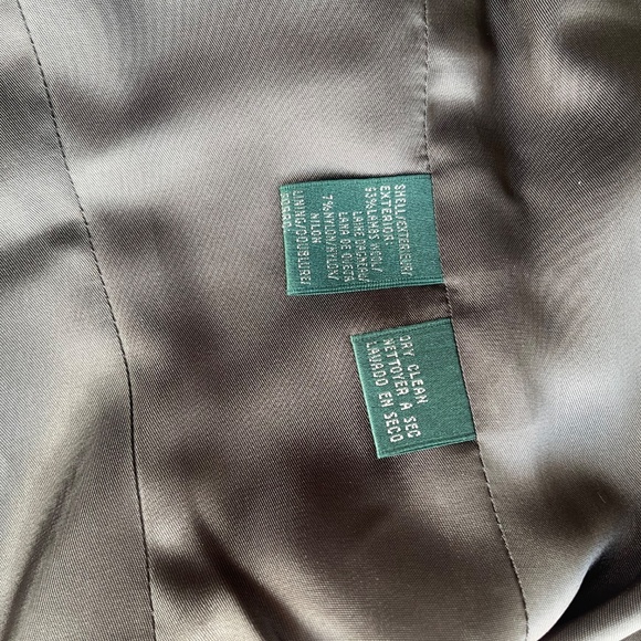 Olive Green Lamb Wool Tweed Blazer - Picture 10 of 11